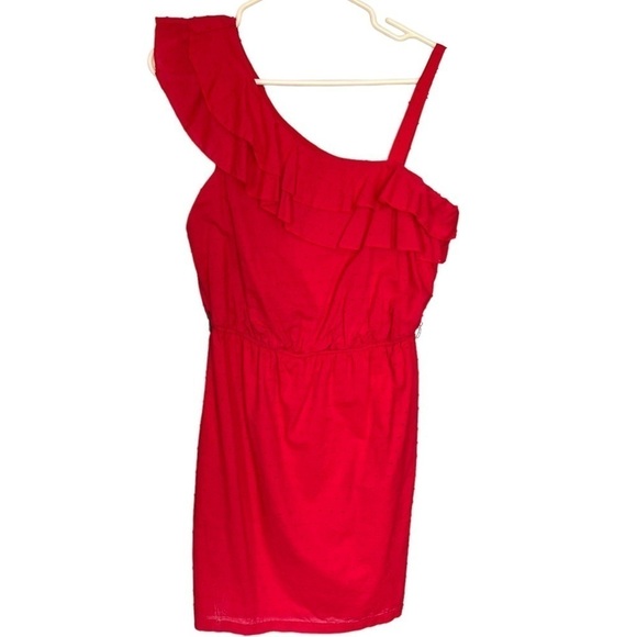 City Triangles Pink Ruffle Shoulder Dress M - Picture 1 of 7